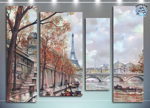 АРТ, пейзаж, мост в Париже