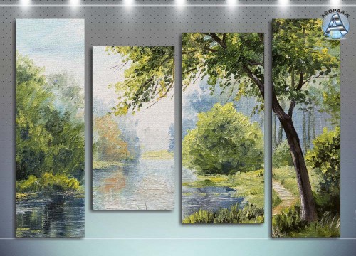 Русское озеро. Картина. Пейзаж