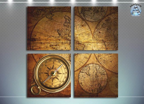 Древняя карта, компас